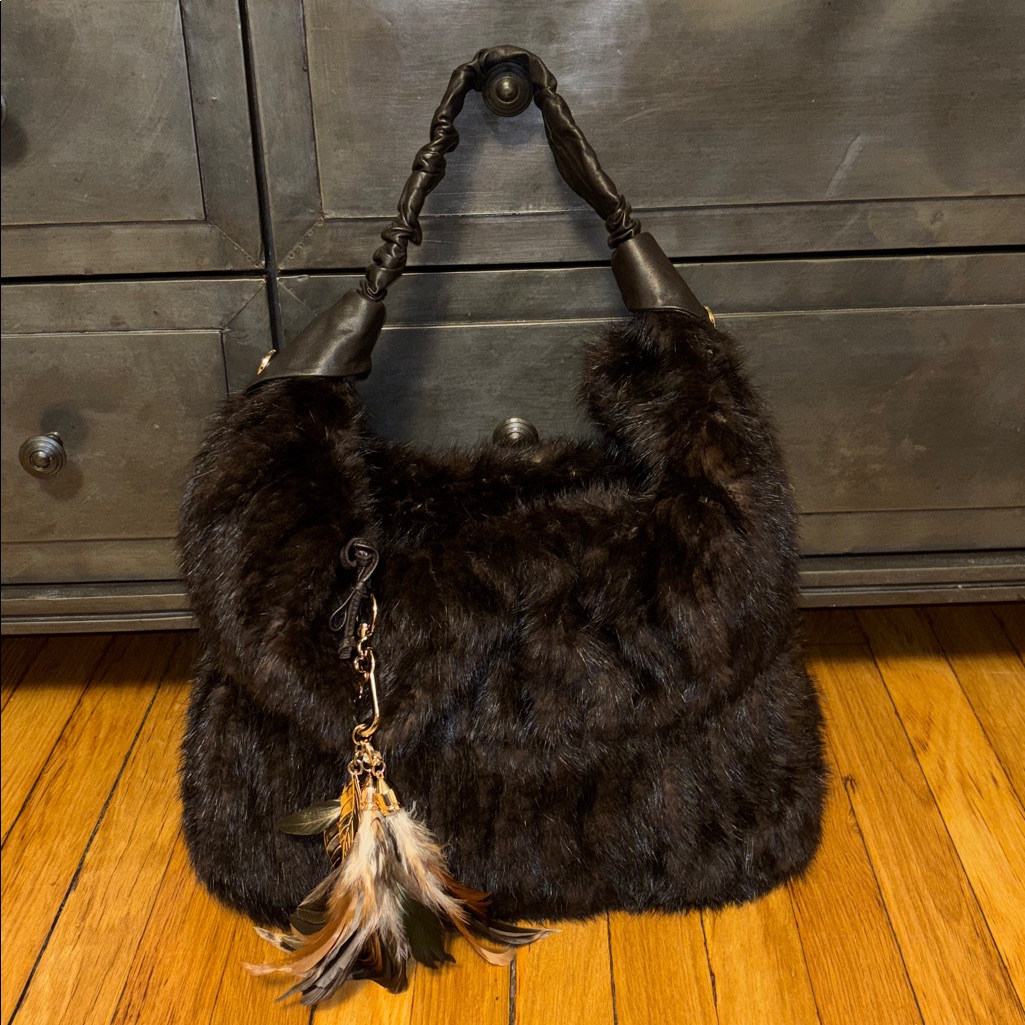 Kkin New York Genuine Fur Handbag